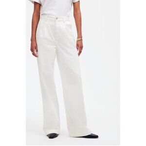 Madewell The Harlow Wide-Leg Jean: Airy Denim Edition Women's Size 28 White NWT!